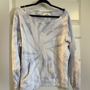 Hollister Off Shoulder Tie Dye Crewneck